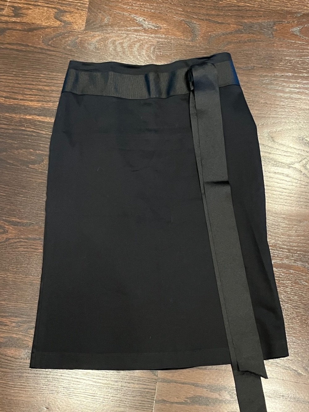 Ruth Black Tuxedo Style Black Midi Skirt 8
